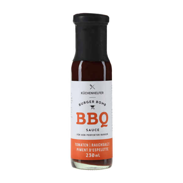 Küchenhelfer Burger Bomb BBQ Sauce Tomate, Rauch-Salz & Piment 200 ml