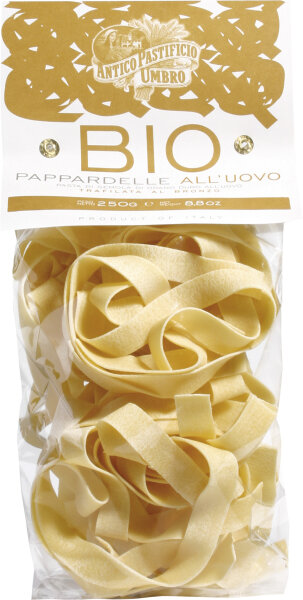 Bio Pappardelle mit Ei von Antico Pastificio Umbro (1 x 250g Beutel)