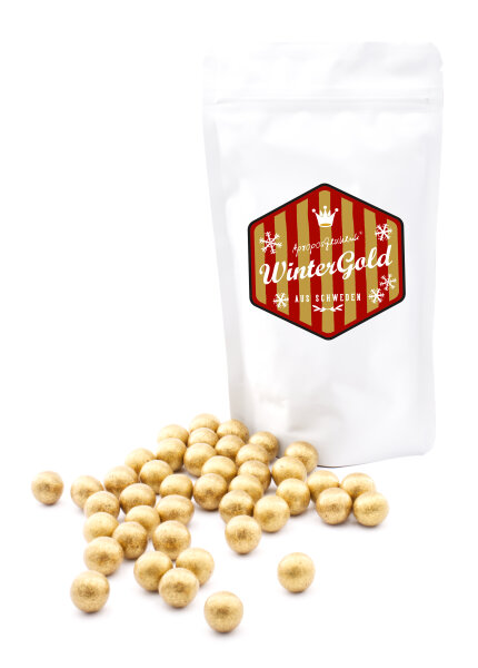 Apropos Geschenk Wintergold - goldenes Weihnachts Konfekt mit Lakritz-Kern aus Schweden  (175g Tüte)