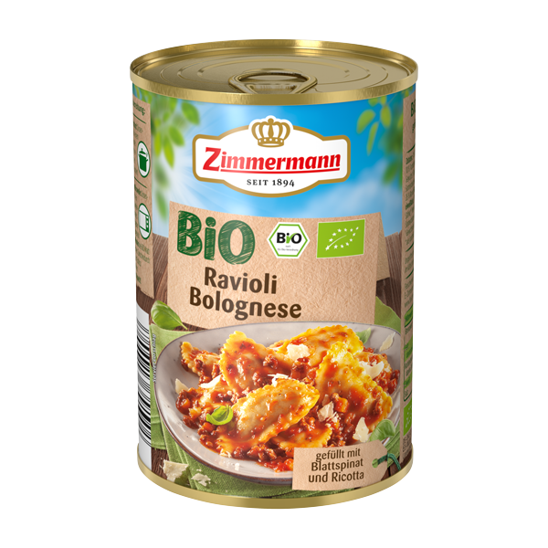 Zimmermann - BIO-Ravioli Bolognese in der Dose (400 g)