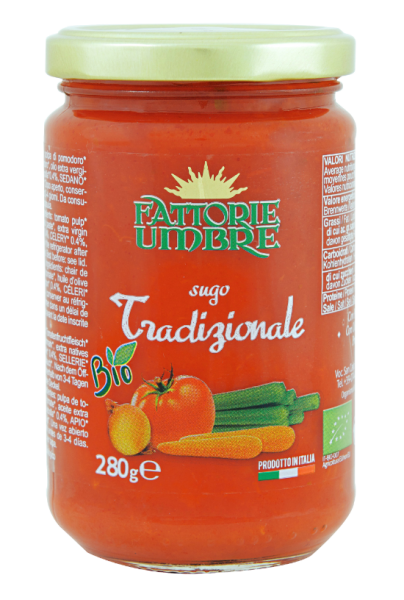 Fattorie Umbre Bio Sauce Traditionale klassische Tomaten-Pasta-Sauce (280 g)