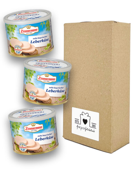 Zimmermann - Leberkäse bayrische Spezialität in der Dose 3er Pack (3 x 200g)