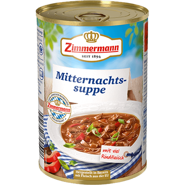 Zimmermann pikante Mitternachtssuppe-Suppe mit Rindfleisch 400 ml