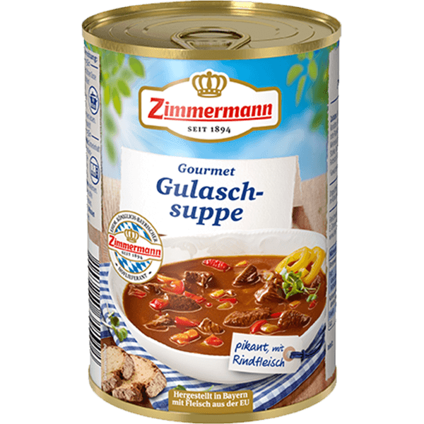 Zimmermann pikante Gourmet Gulasch-Suppe 400ml